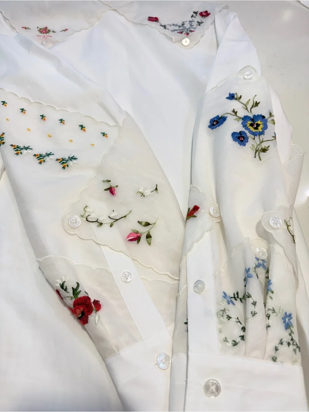 Tory Burch NWT Rare Discontinued Intricate Floral Embroidered Blouse